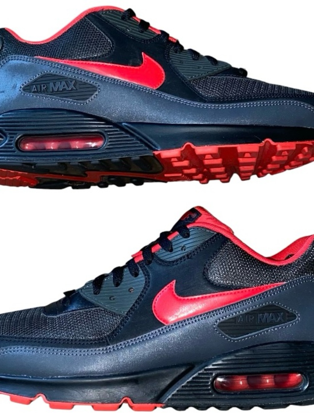 *RARE* AIR MAX 90 BLACK UNIVERSITY RED ANTHRACITE 2017 AJ1285-004 Size 12 - Picture 2 of 8
